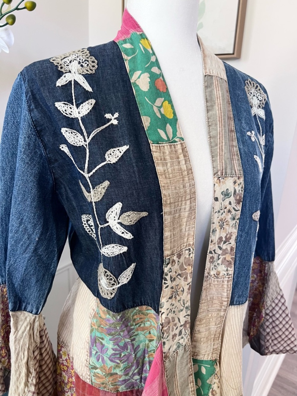 Flash Sale! NWT Young Threads Mixed Media Open Front Kimono/Jacket - Size S - Picture 4 of 15